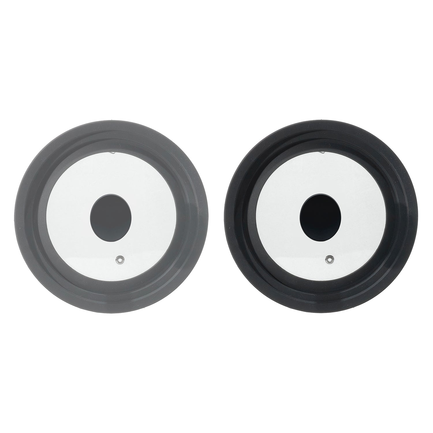 GUSTO CASA - Coperchio Universale Trio in Vetro e Silicone - Adatto a tre diverse misure: diametro 20/22/24 cm
